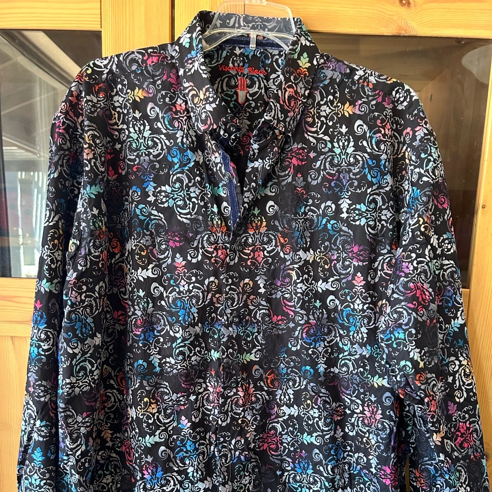 Visconti Black multicolored long sleeve shirt